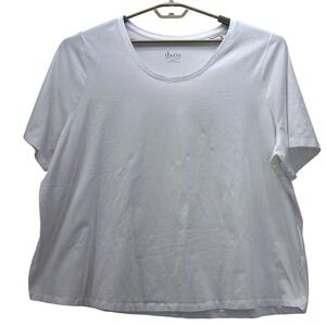Denim And Co Top White 4X